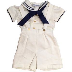 Vintage EUC sailor suit naval dress 4T nautical